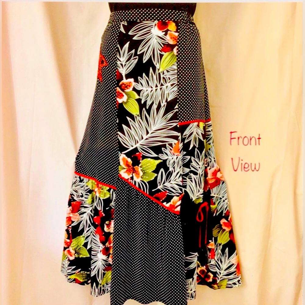 FAITH Rayon Tropical Print Skirt Sz.S